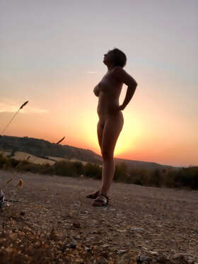 Photos de seins : Couché de soleil 